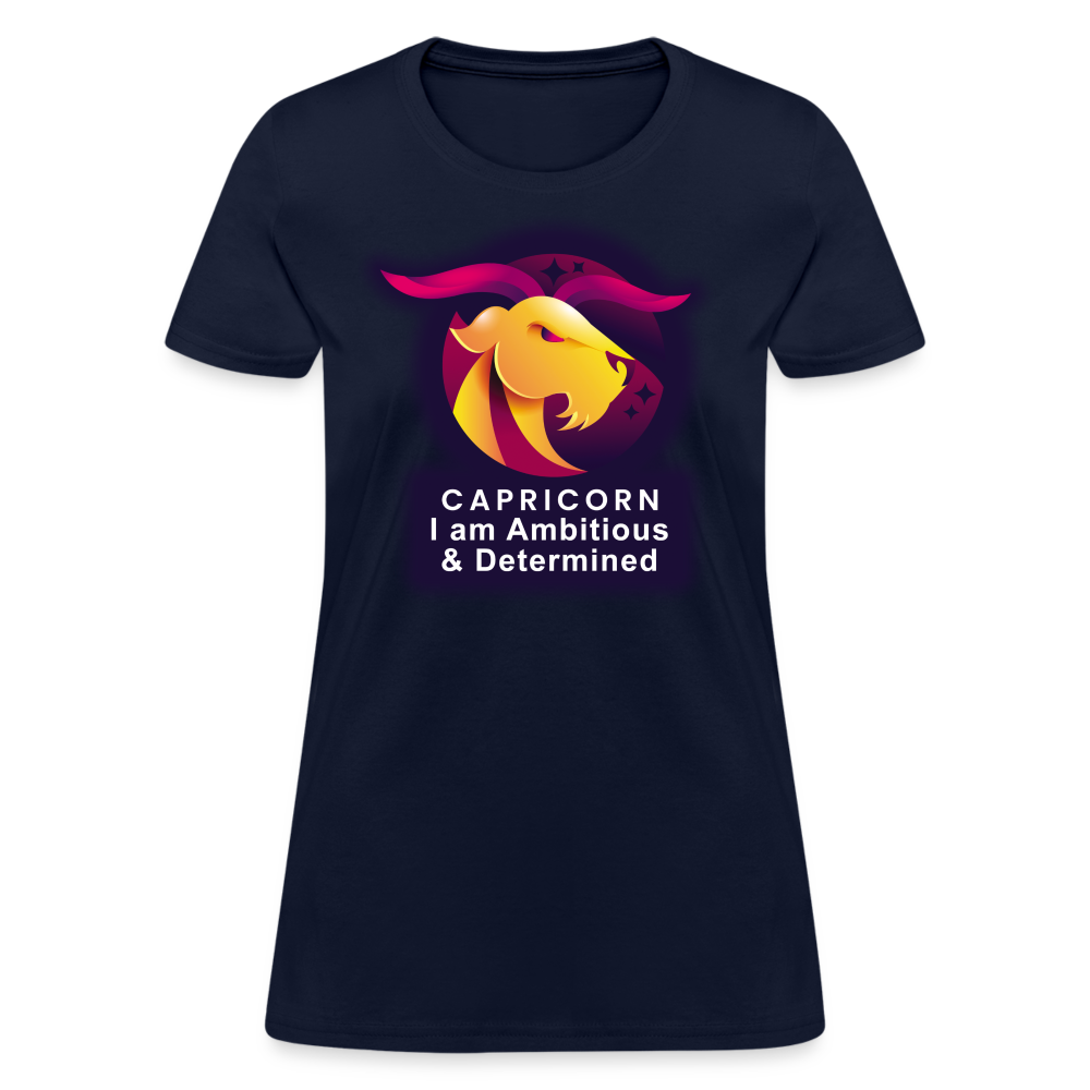 Women's Glow Capricorn T-Shirt - navy