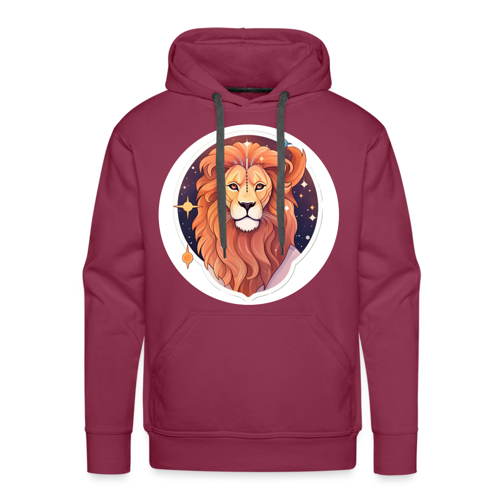 Men’s Symbol Leo Premium Hoodie - burgundy