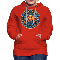 Thumbnail for Women’s Mosaic Cancer Premium Hoodie - red