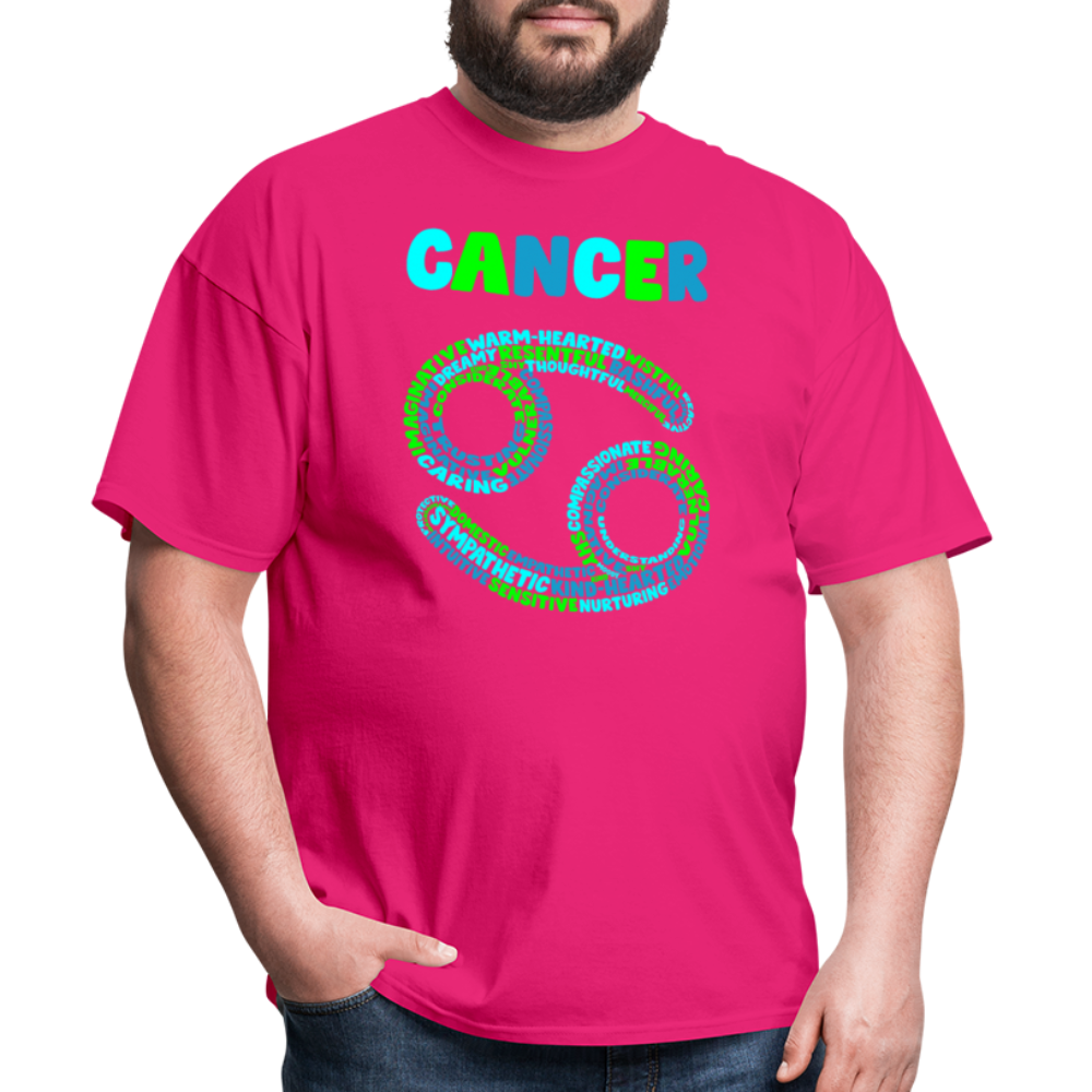 Men's Power Words Cancer Classic T-Shirt - fuchsia