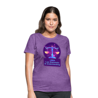 Thumbnail for Women's Neon Libra T-Shirt - purple heather