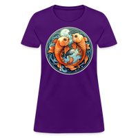 Thumbnail for Women's Symbol Pisces T-Shirt - purple