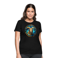 Thumbnail for Women's Mosaic Capricorn T-Shirt - black