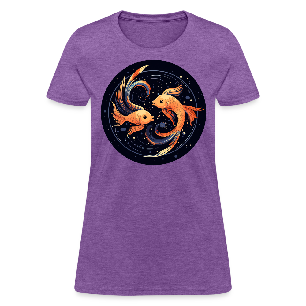 Women's Mystic Pisces T-Shirt - purple heather