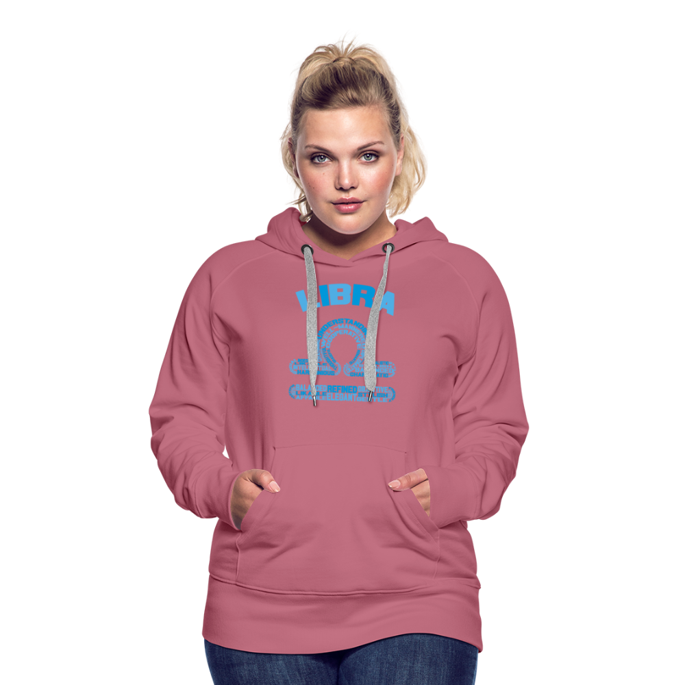 Women's Power Words Libra Premium Hoodie - mauve