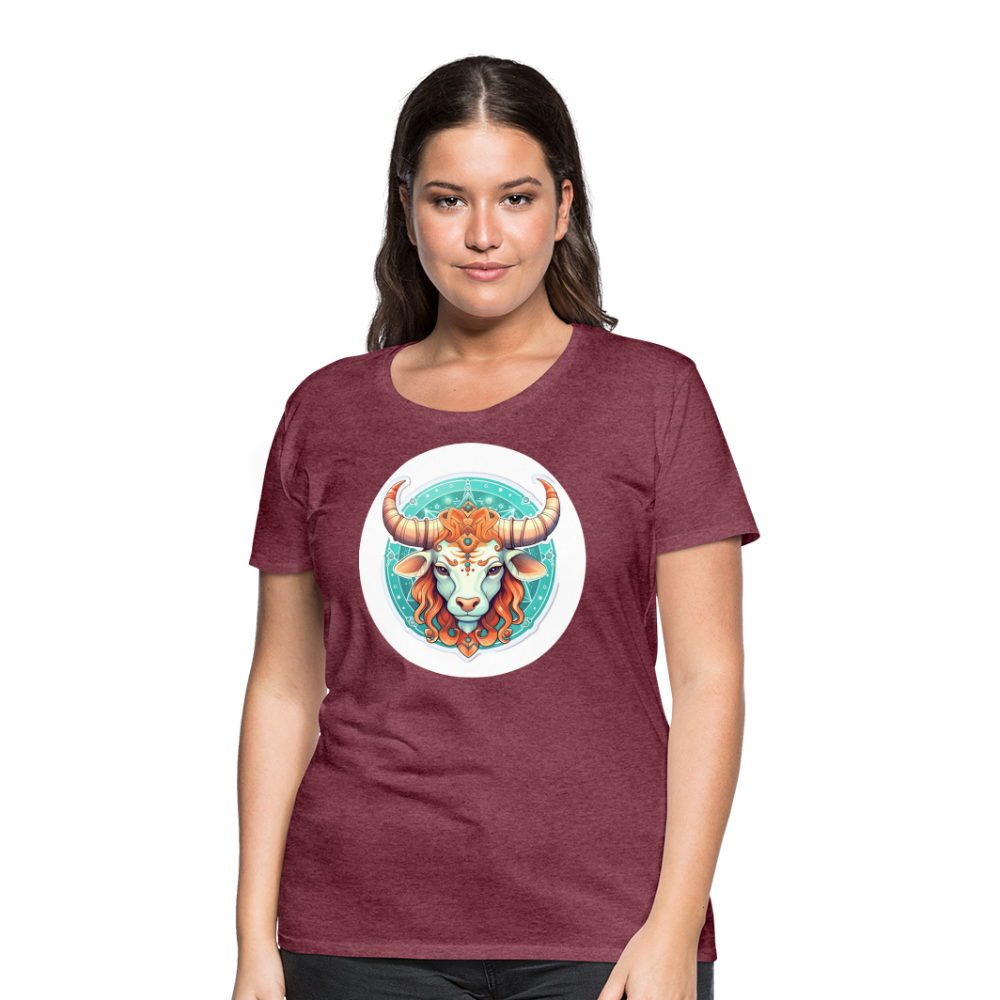 Women’s Symbol Taurus Premium T-Shirt - heather burgundy