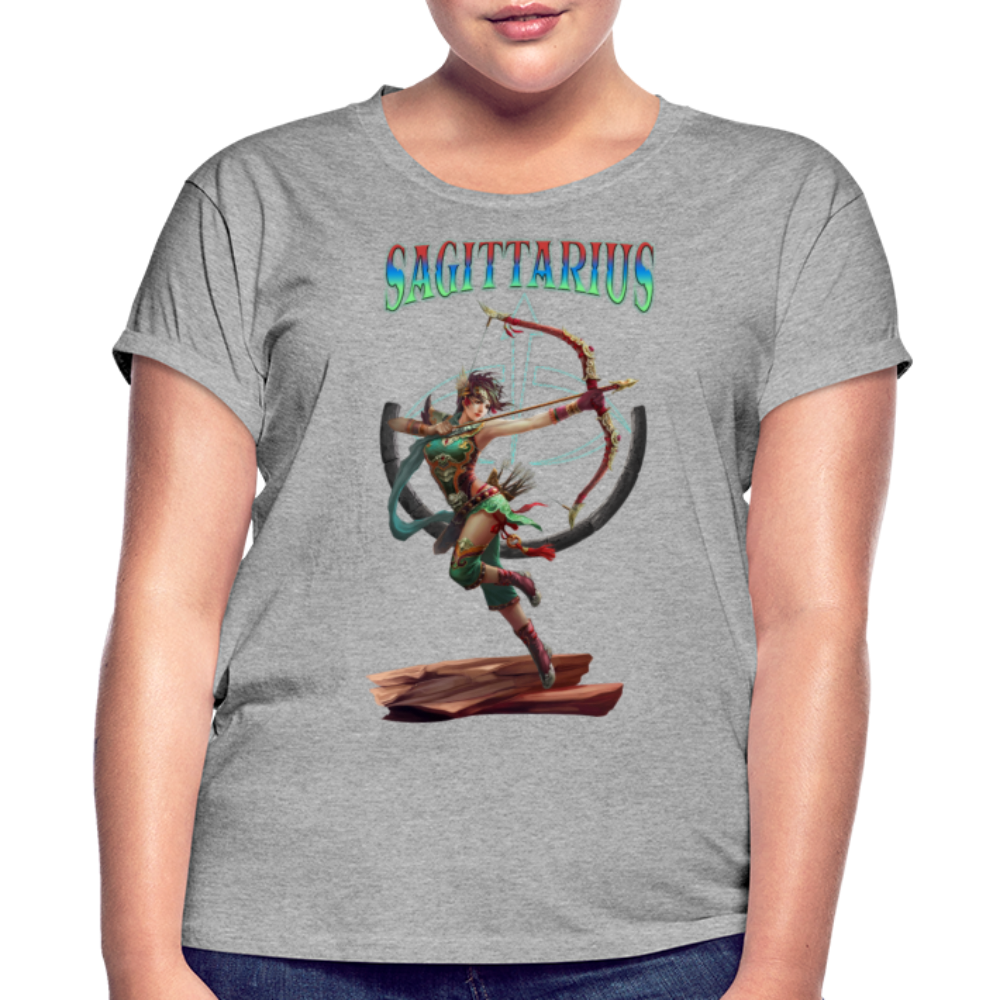 Women's Astral Sagittarius Relaxed Fit T-Shirt - heather gray