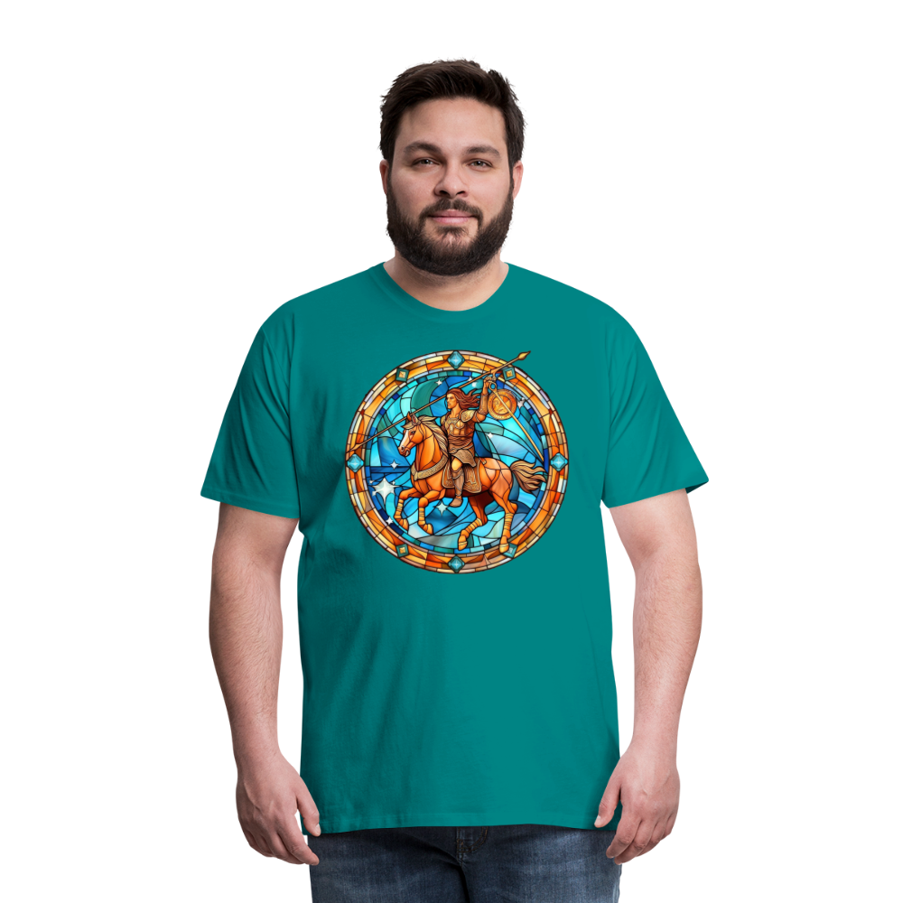 Men's Mosaic Sagittarius Premium T-Shirt - teal