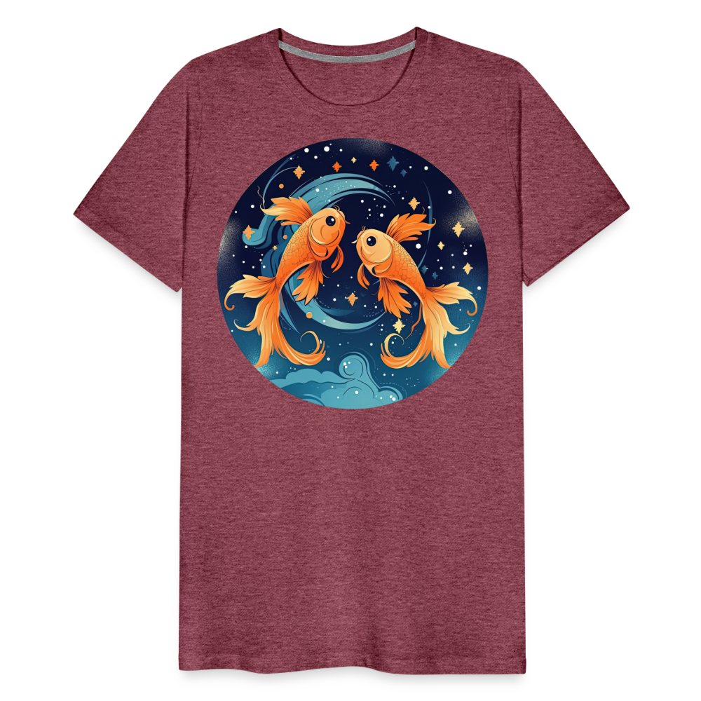 Men's Magic Pisces Premium T-Shirt - heather burgundy