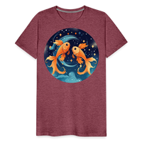 Thumbnail for Men's Magic Pisces Premium T-Shirt - heather burgundy