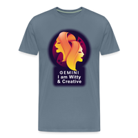 Thumbnail for Men's Glow Gemini Premium T-Shirt - steel blue