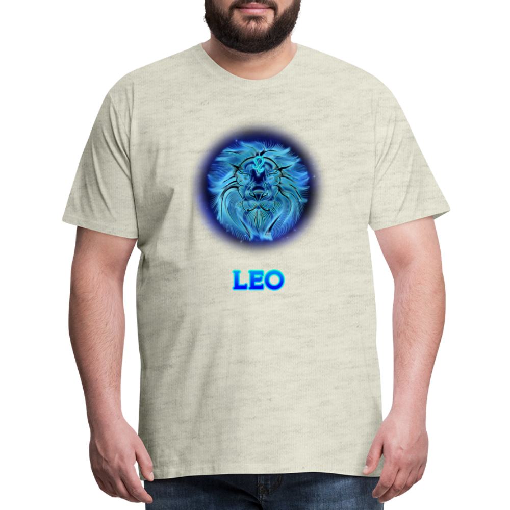 Men's Leo Premium T-Shirt - heather oatmeal