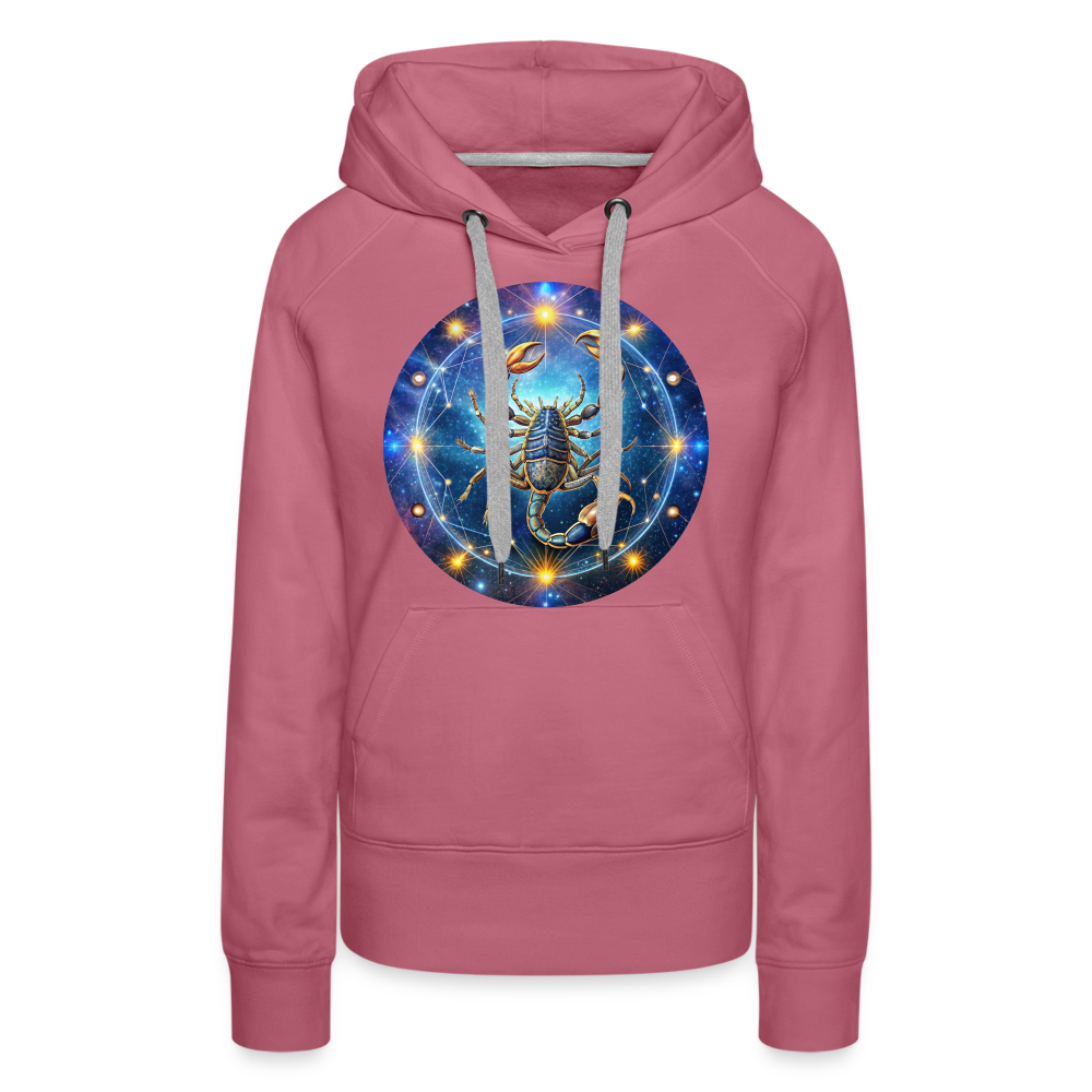 Women’s Symbol Scorpio Premium Hoodie - mauve