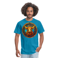 Thumbnail for Men's Mosaic Taurus Classic T-Shirt - turquoise