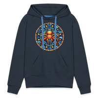 Thumbnail for Women’s Mosaic Cancer Premium Hoodie - navy