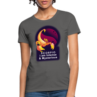 Thumbnail for Women's Glow Scorpio T-Shirt - charcoal