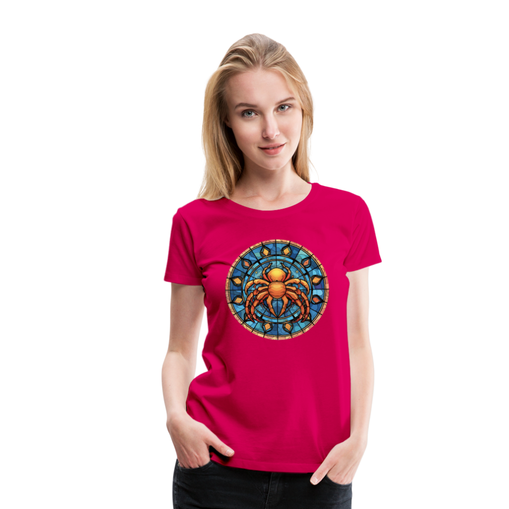 Women’s Mosaic Cancer Premium T-Shirt - dark pink