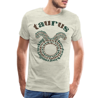 Thumbnail for Men's Power Words Taurus Premium T-Shirt - heather oatmeal