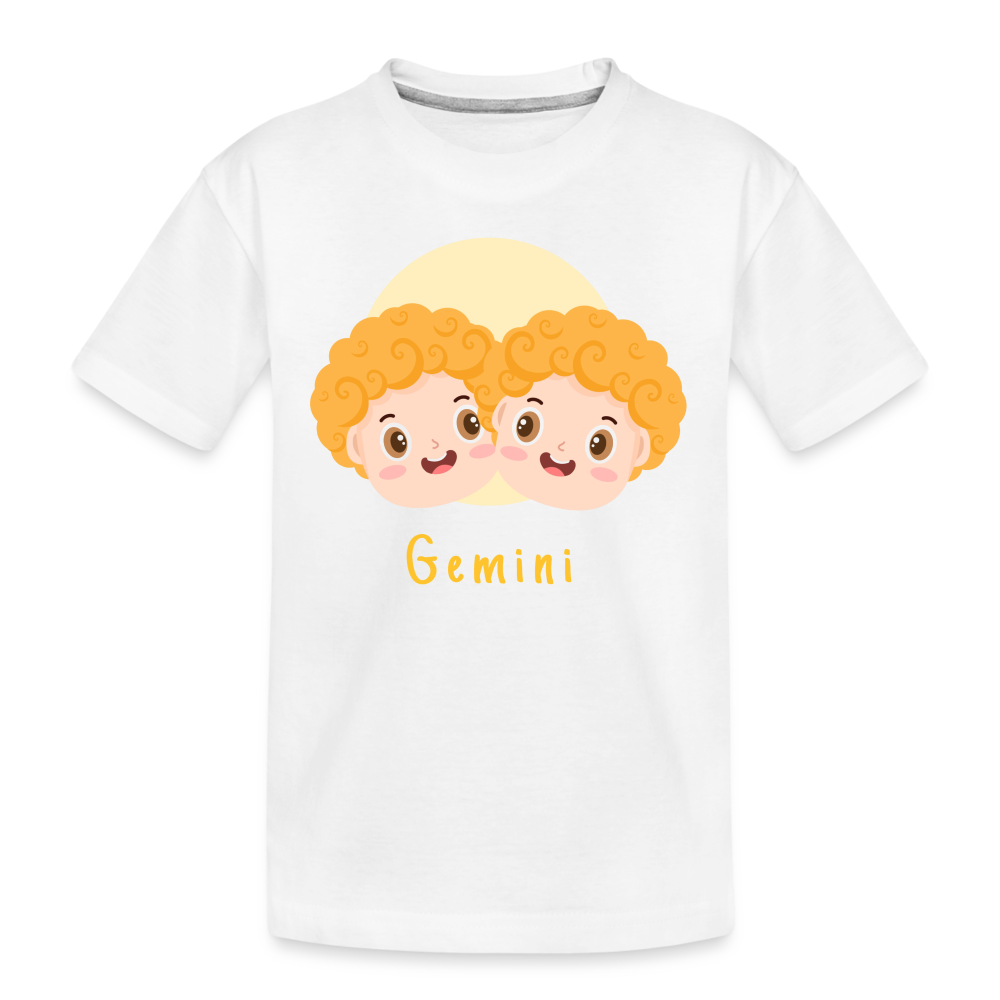 Kid’s Astro Toon Gemini Premium Organic T-Shirt - white