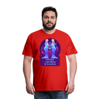 Thumbnail for Men's Neon Gemini Premium T-Shirt - red