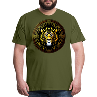 Thumbnail for Men's Mythical Leo Premium T-Shirt - olive green