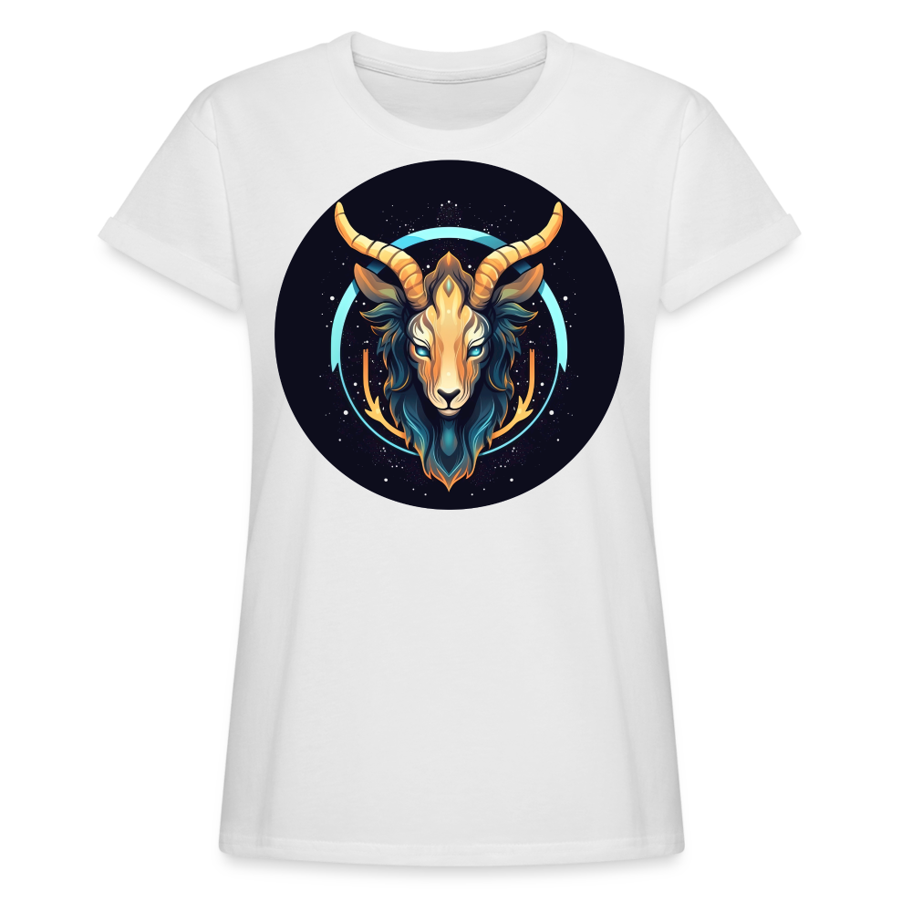 Women's Mystic Capricorn Relaxed Fit T-Shirt - white