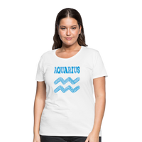 Thumbnail for Women's Power Words Aquarius Premium T-Shirt - white