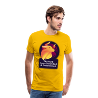 Thumbnail for Men's Glow Taurus Premium T-Shirt - sun yellow