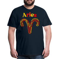 Thumbnail for Men's Power Words Aries Premium T-Shirt - deep navy