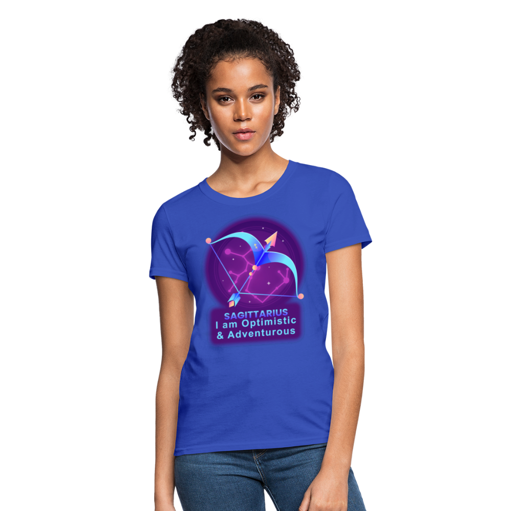 Women's Neon Sagittarius T-Shirt - royal blue