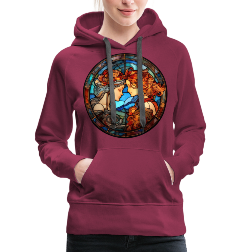 Women’s Mosaic Gemini Premium Hoodie - burgundy