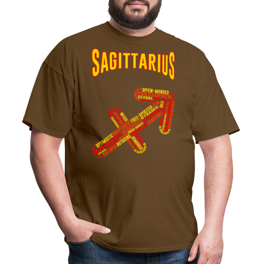 Men's Power Words Sagittarius Classic T-Shirt - brown