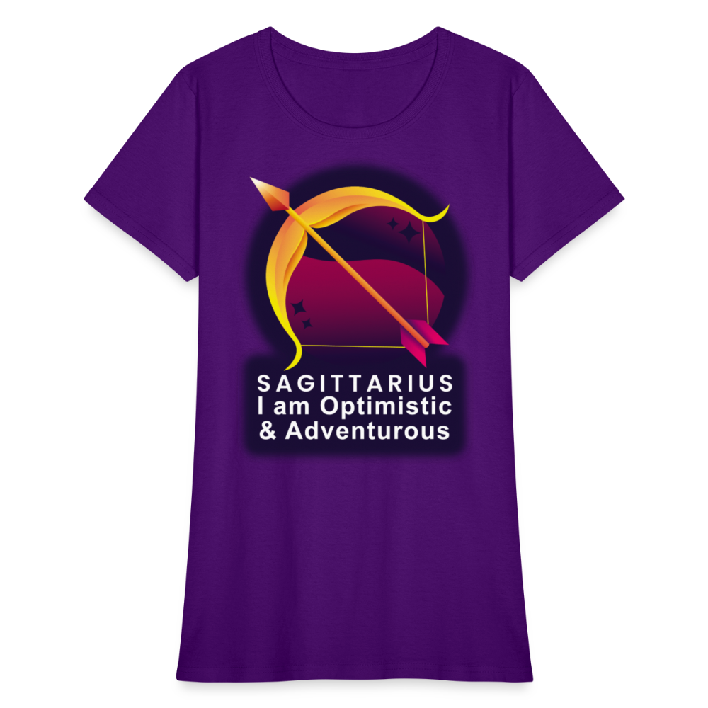 Women's Glow Sagittarius T-Shirt - purple