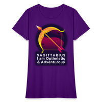 Thumbnail for Women's Glow Sagittarius T-Shirt - purple