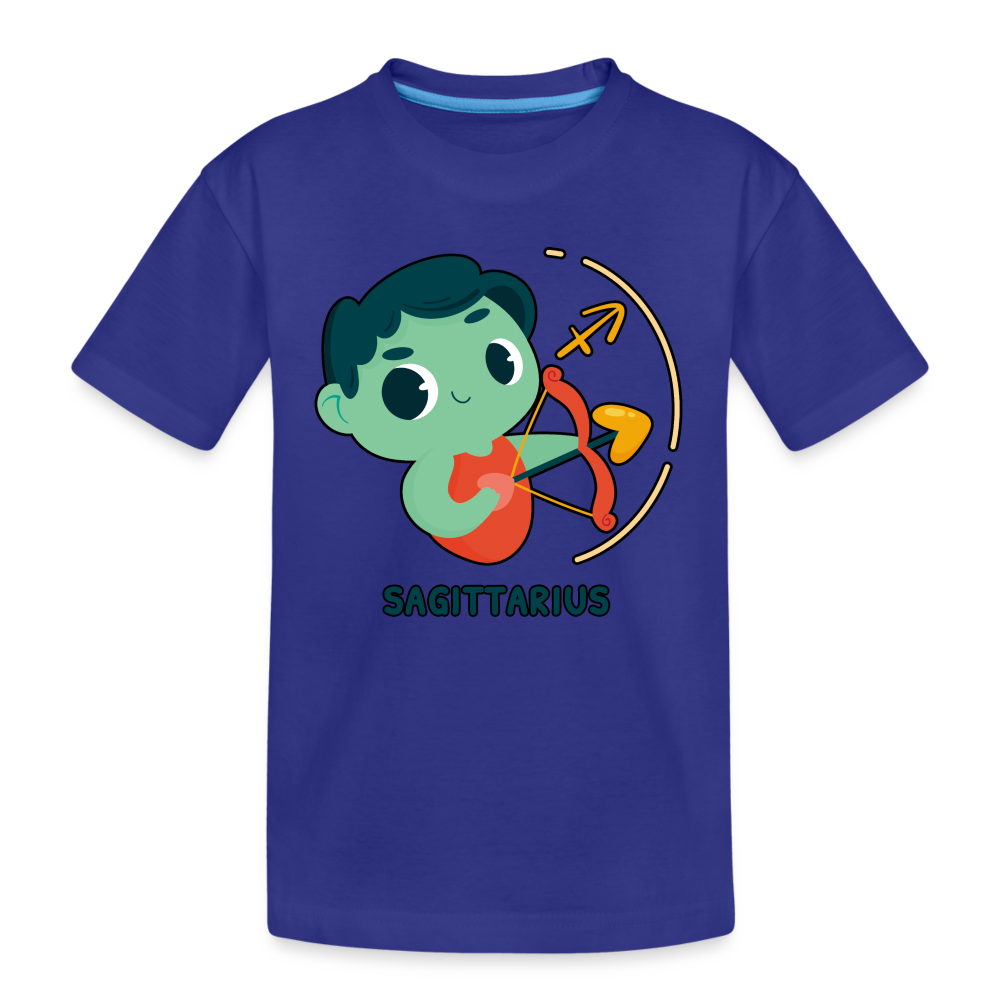 Kid’s Cartoony Sagittarius Premium Organic T-Shirt - royal blue