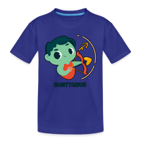 Thumbnail for Kid’s Cartoony Sagittarius Premium Organic T-Shirt - royal blue