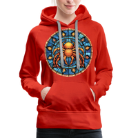 Thumbnail for Women’s Mosaic Cancer Premium Hoodie - red