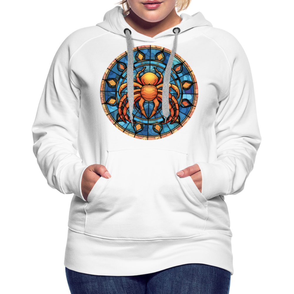 Women’s Mosaic Cancer Premium Hoodie - white