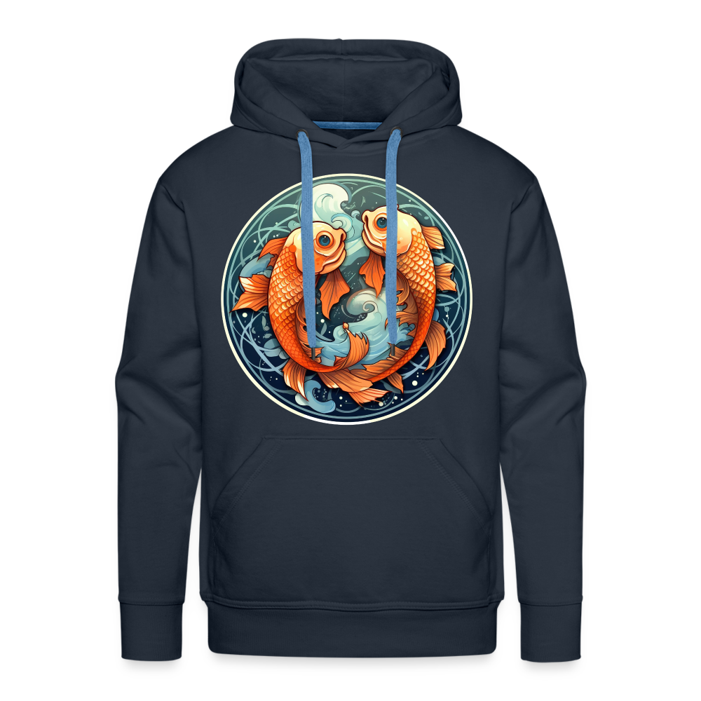 Men’s Symbol Pisces Premium Hoodie - navy