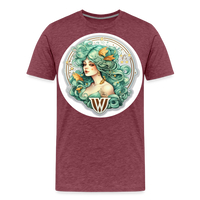 Thumbnail for Men's Symbol Virgo Premium T-Shirt - heather burgundy