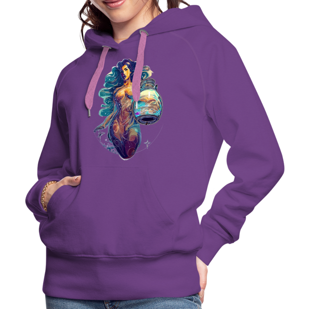 Women’s Mythical Aquarius Premium Hoodie - purple 