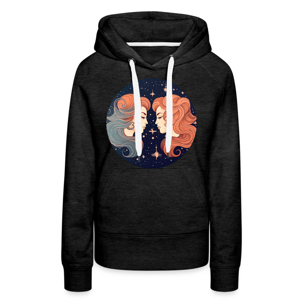 Women’s Mystic Gemini Premium Hoodie - charcoal grey