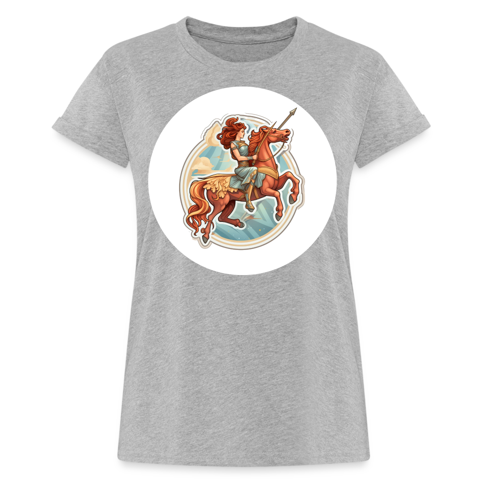 Women's Symbol Sagittarius Relaxed Fit T-Shirt - heather gray