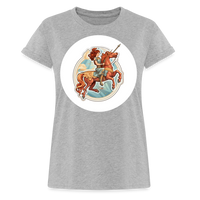 Thumbnail for Women's Symbol Sagittarius Relaxed Fit T-Shirt - heather gray