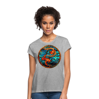 Thumbnail for Women's Mosaic Pisces Relaxed Fit T-Shirt - heather gray