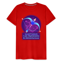 Thumbnail for Men's Neon Sagittarius Premium T-Shirt - red