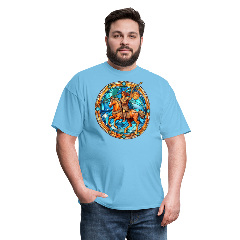 Men's Mosaic Sagittarius Classic T-Shirt - aquatic blue