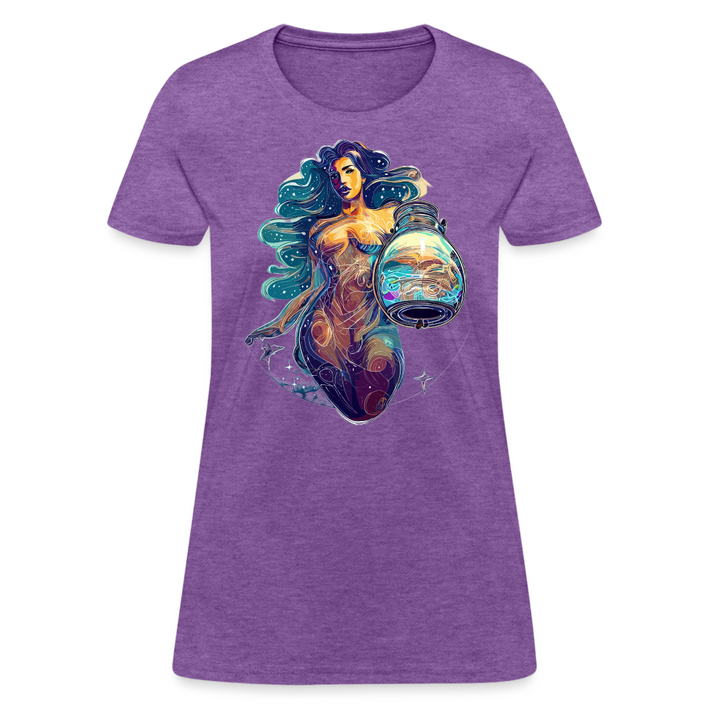 Women's Mythical Aquarius T-Shirt - purple heather