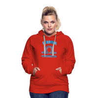 Thumbnail for Women's Power Words Libra Premium Hoodie - red