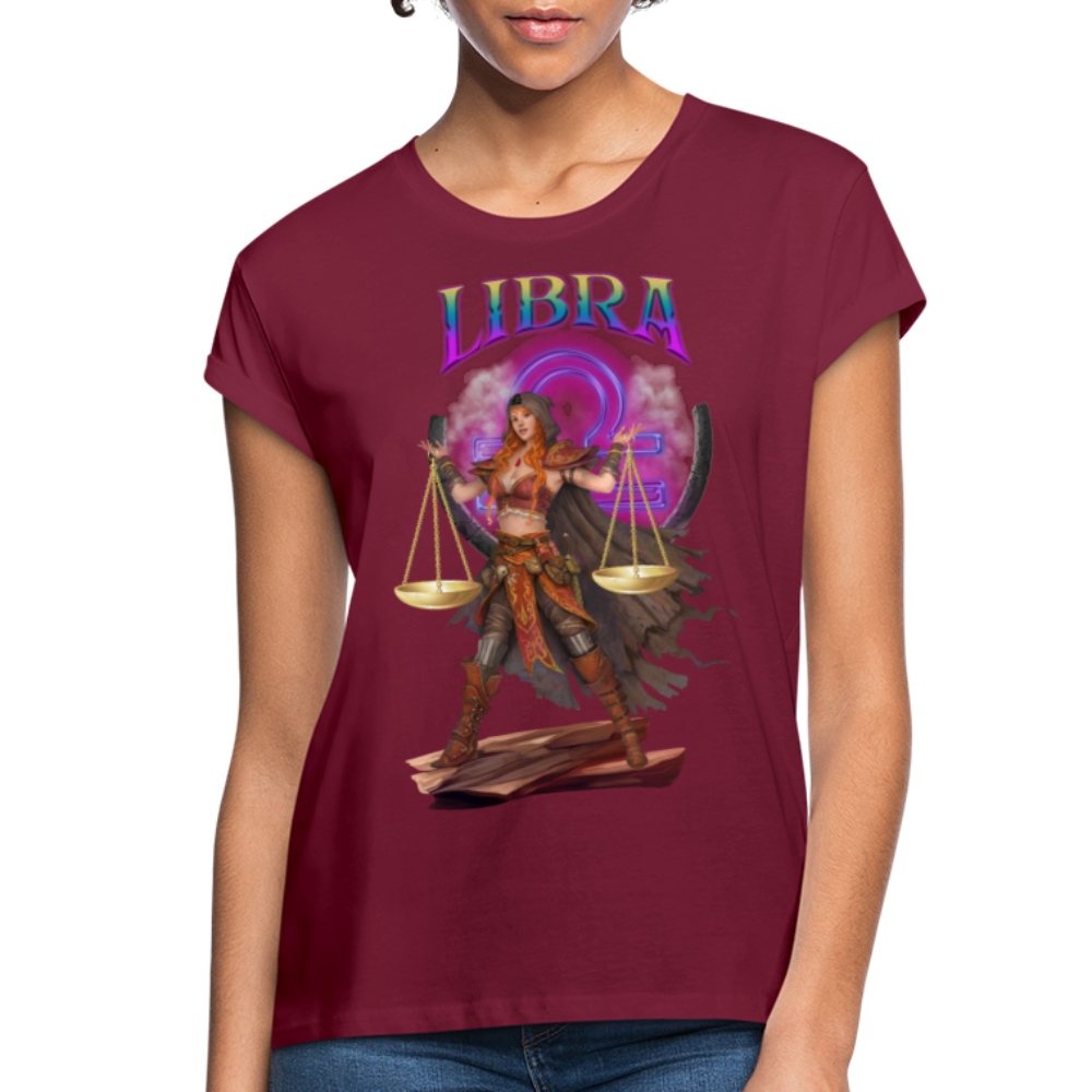 Women's Astral Libra Relaxed Fit T-Shirt - burgundy